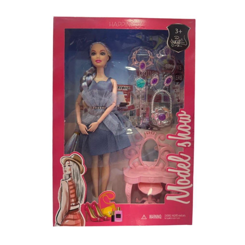 Muñeca Fashion con Tocador y Accesorios 👗 Juego Infantil de Belleza y Fantasía