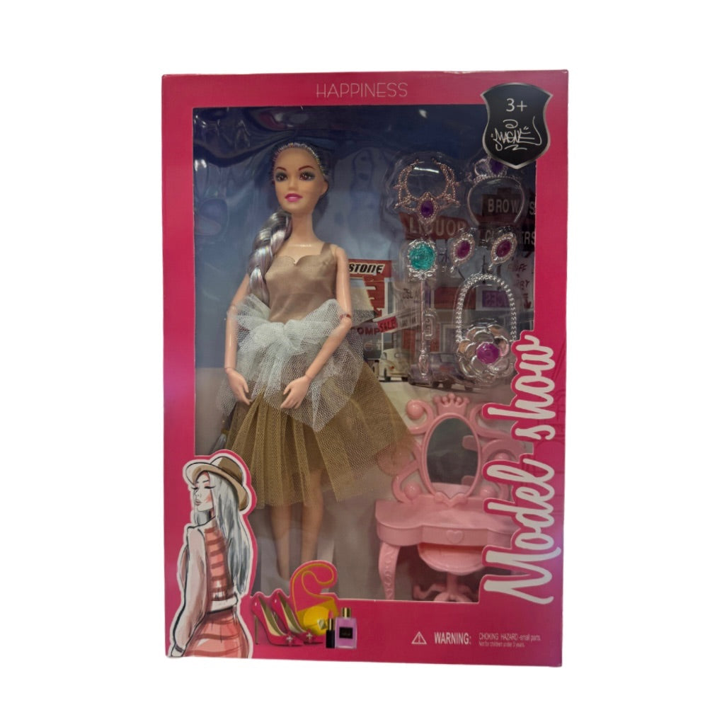 Muñeca Fashion con Tocador y Accesorios 👗 Juego Infantil de Belleza y Fantasía