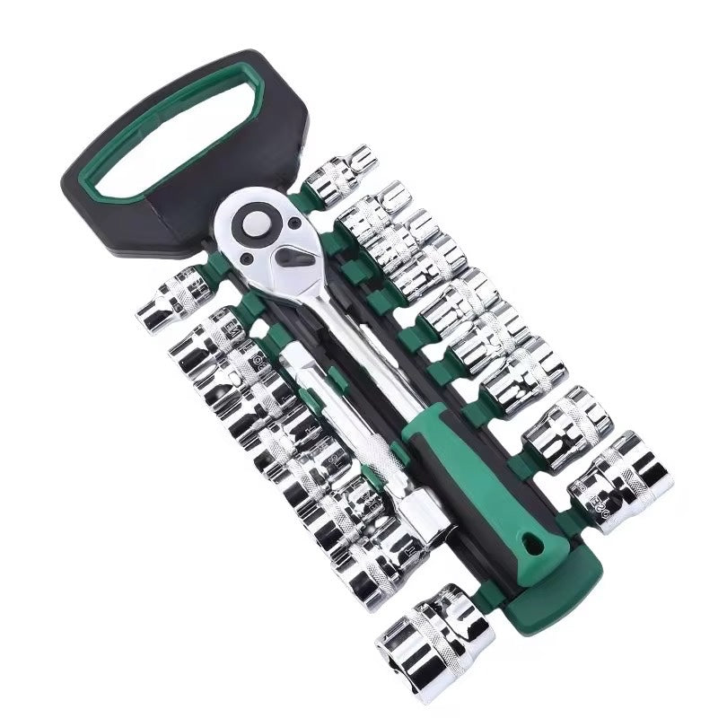 Set de Copas y Herramientas 20 Piezas 🔧 Llave Ratchet con Estuche Organizador