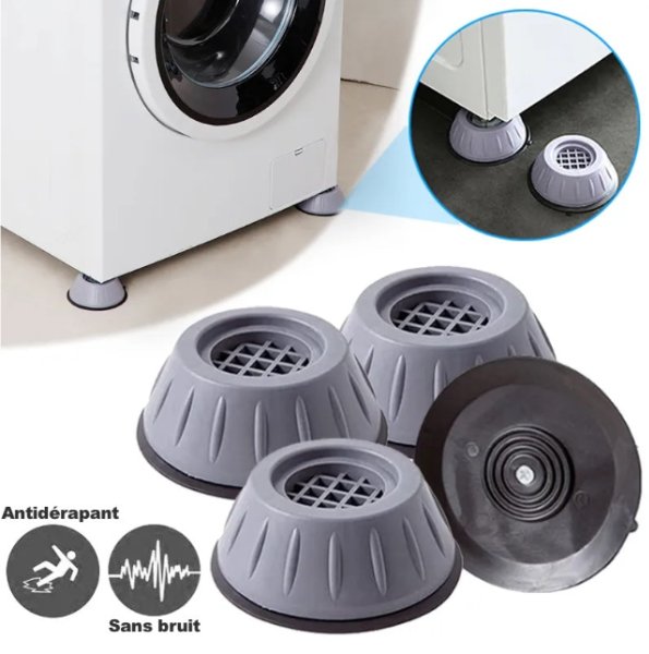 Soportes Antivibración para Lavadora y Muebles 🔇 Reduce Ruido y Movimiento