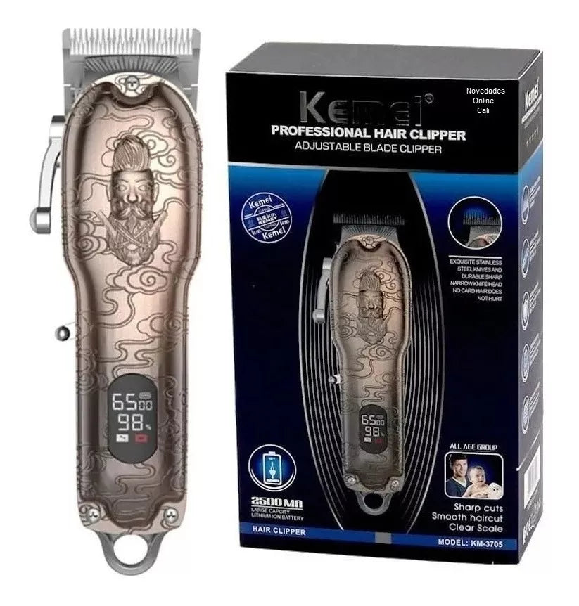 Maquina Peluqueria Inalambrica Kemei Km3705 Profesional