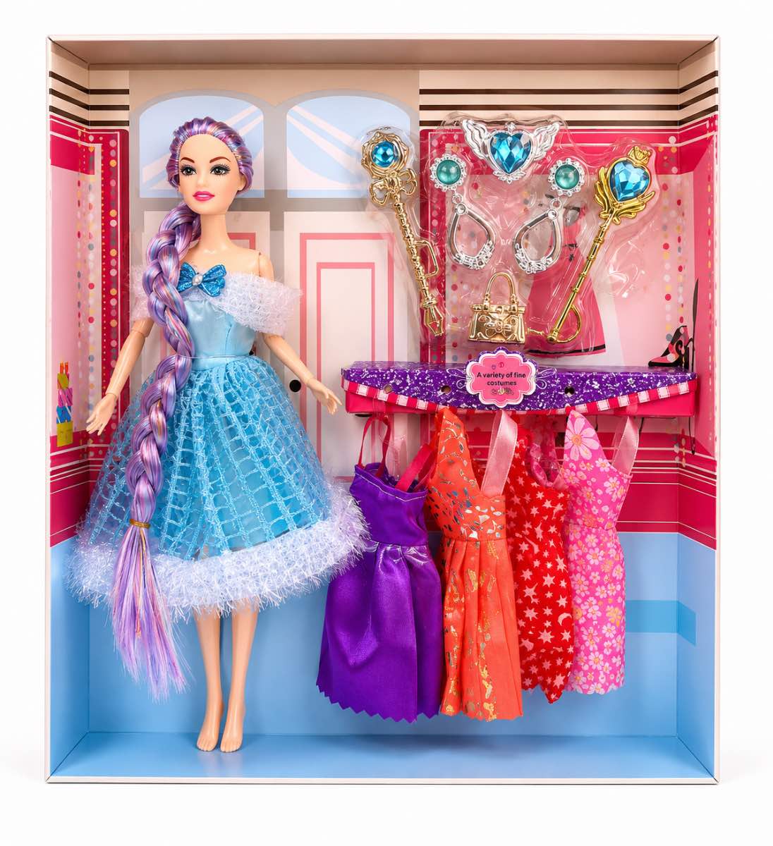 Muñeca Princesa con Vestidos y Accesorios 👑 Juego Infantil de Moda y Fantasía