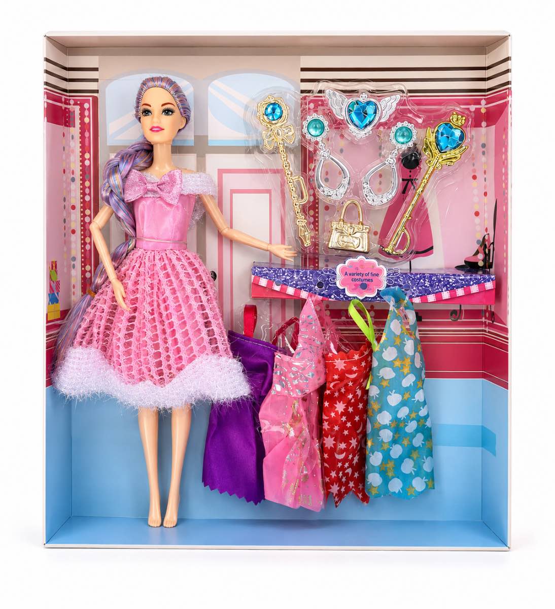 Muñeca Princesa con Vestidos y Accesorios 👑 Juego Infantil de Moda y Fantasía