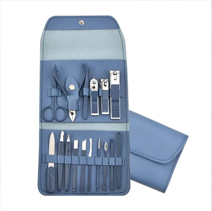 Set de Manicure y Pedicure Profesional 💅 16 Piezas en Acero Inoxidable