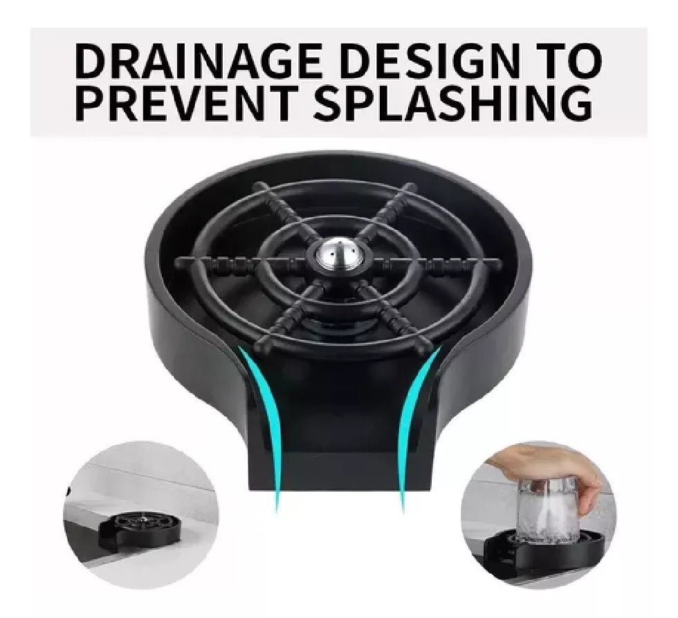 Lavador de Vasos Automático para Lavaplatos 🍷 Enjuagador Rápido de Tazas y Copas