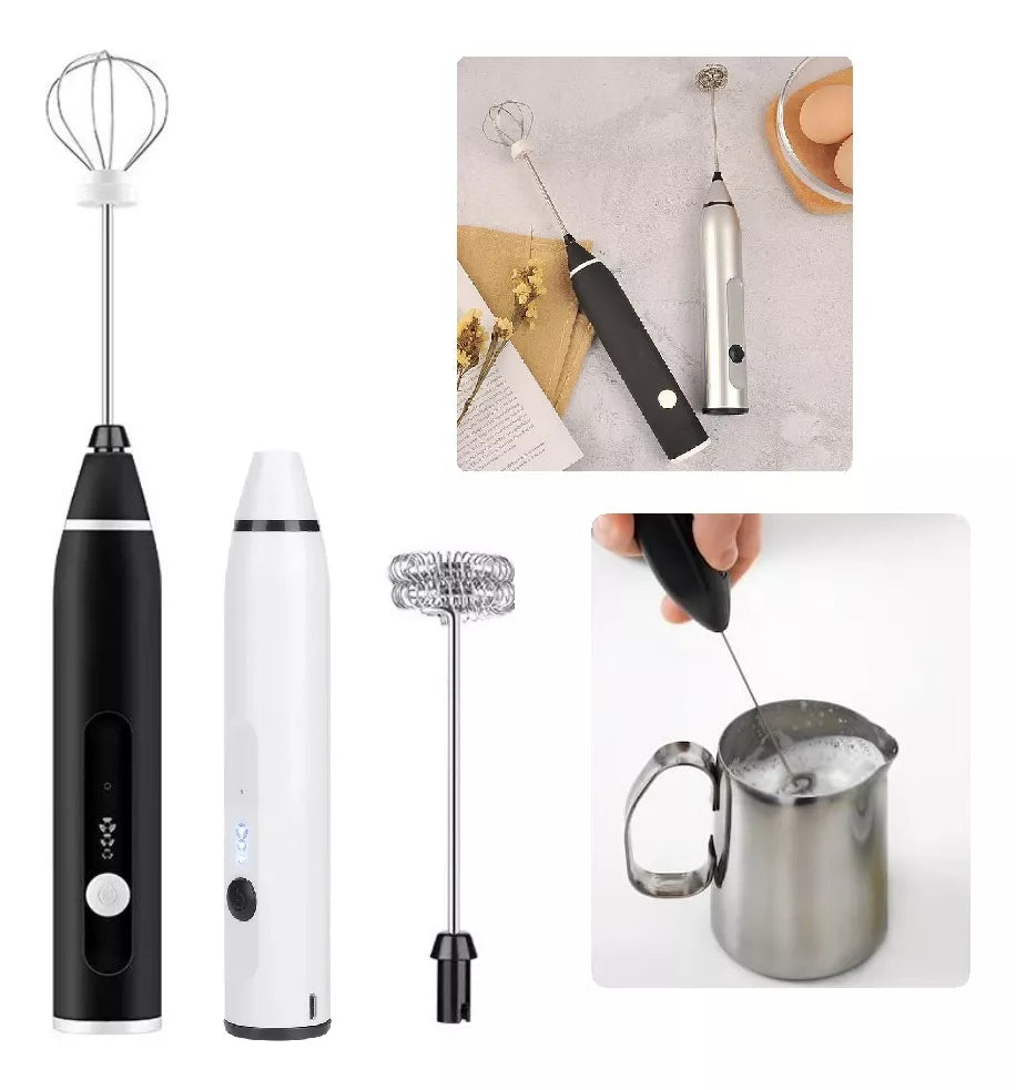 Batidor Eléctrico Portátil Mezclador Espuma Café Leche Huevo