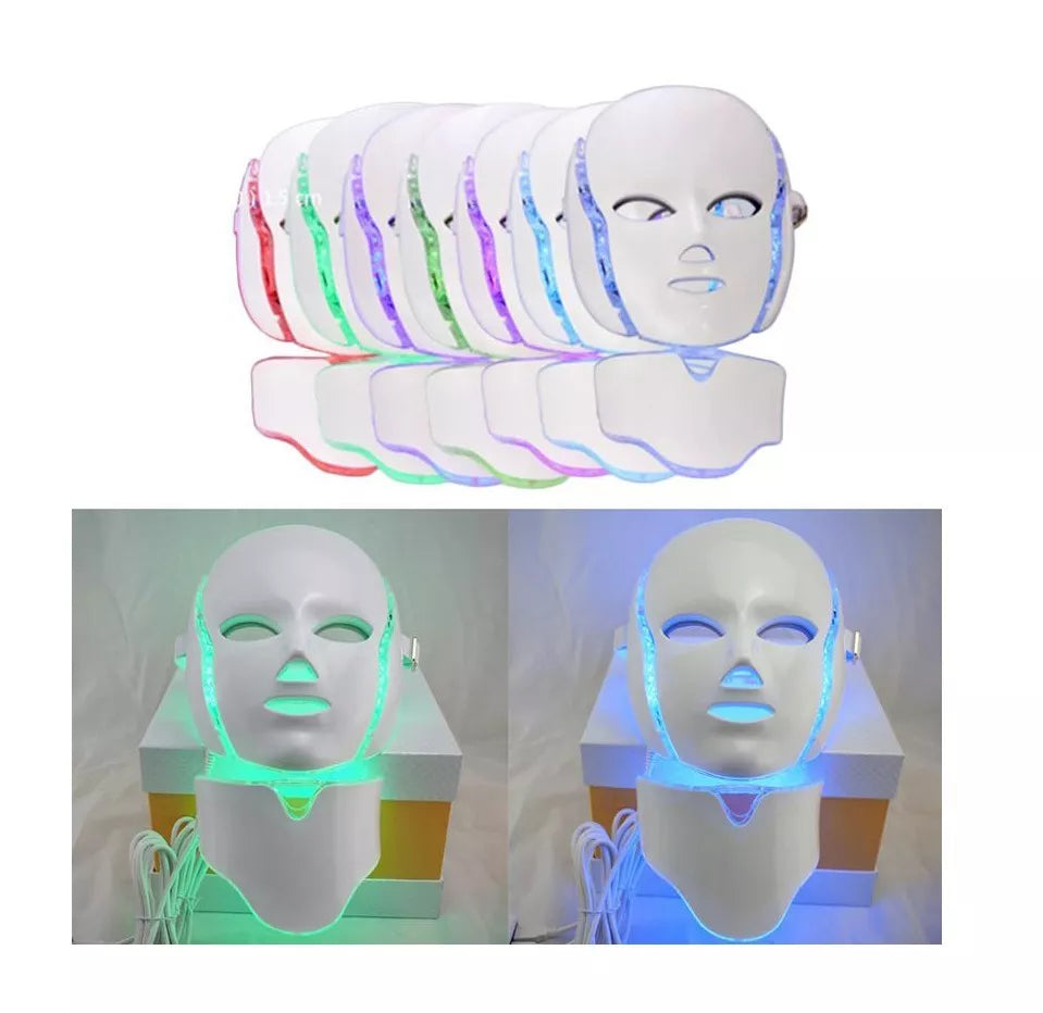 Máscara LED de Fototerapia Facial 💆♀️ Rejuvenecimiento para Rostro y Cuello