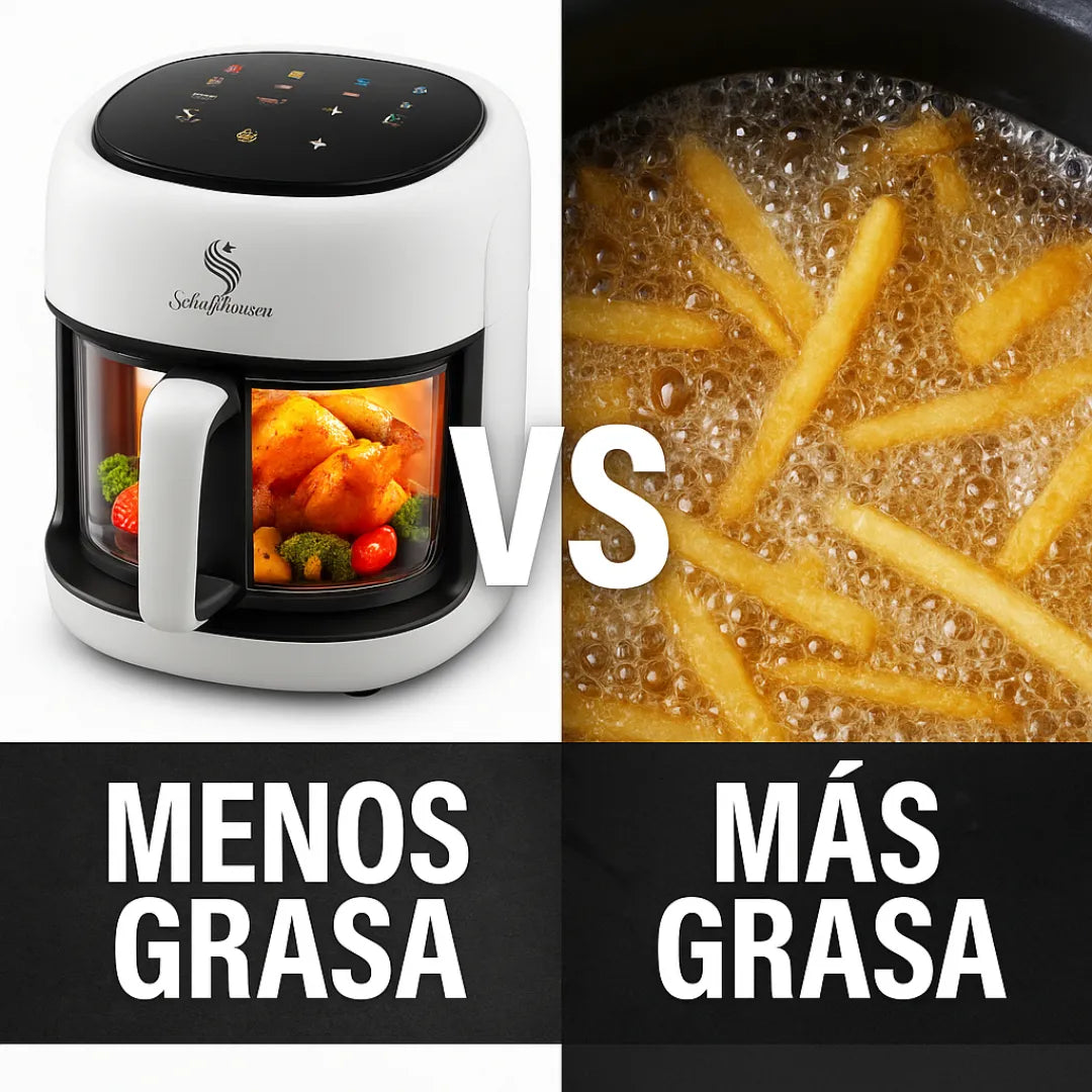 Freidora de Aire Schaffhausen 8L 🍟 Cocina Rápido y Sin Aceite – Color Blanco