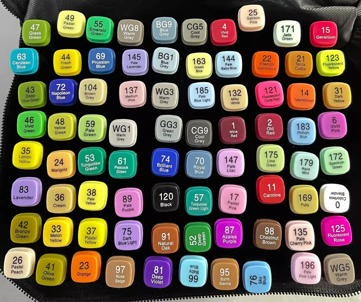 Marcadores Profesionales Doble Punta 🎨 80 Colores a Base de Alcohol