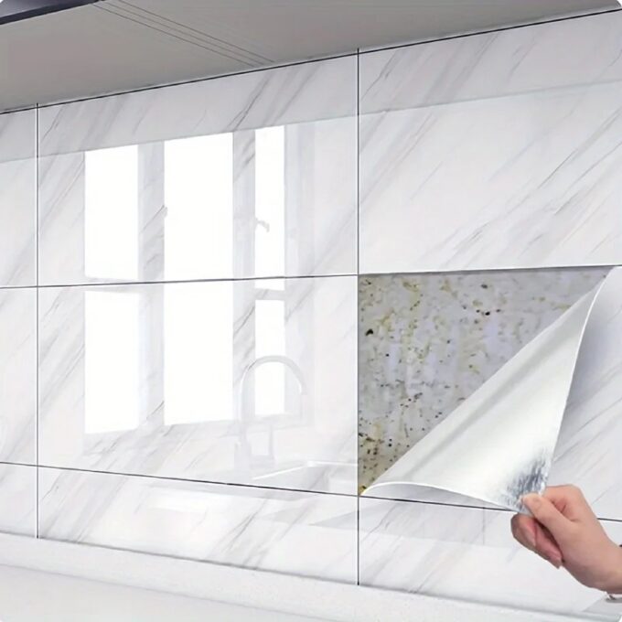 Azulejo adhesivo 60 x 30 blanco satinado pegatina decorativa