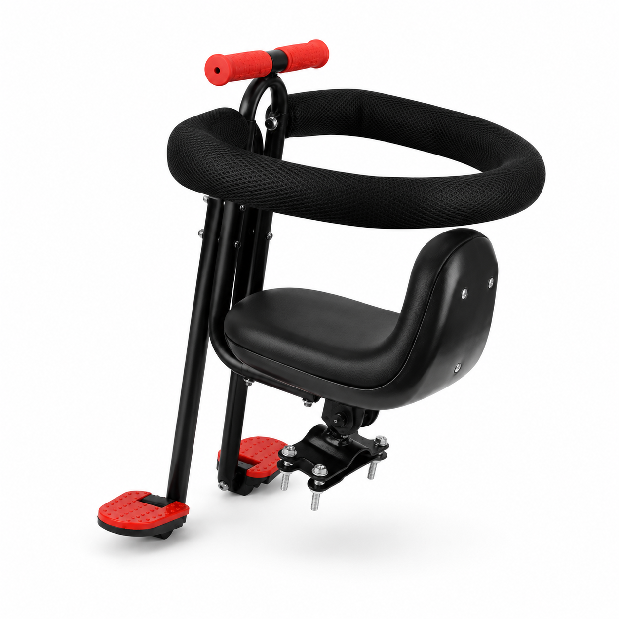 Silla Infantil para Bicicleta con Espaldar 🚲 Asiento Seguro y Cómodo para Niños