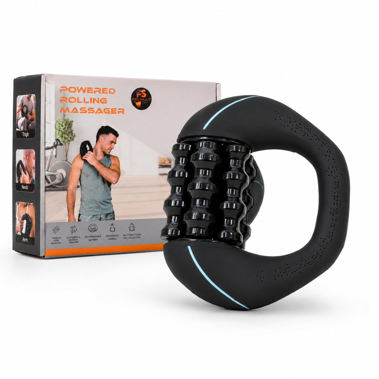 Masajeador Rodillo Eléctrico para Cuello y Cuerpo 💆♂️ Relaja Músculos y Alivia Tensión