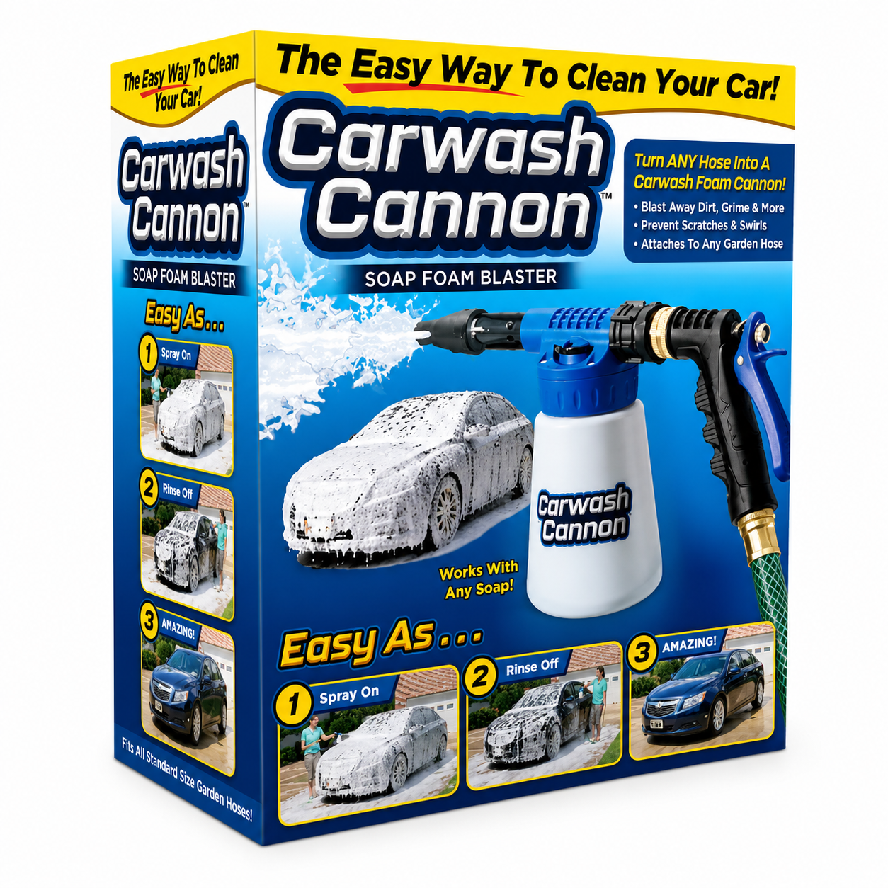Pistola Espumadora Carwash Cannon 🚗 Lava tu Carro Fácil con Espuma Profesional