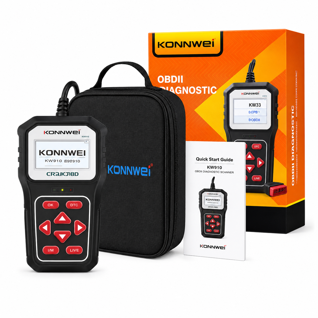 Escáner Automotriz KONNWEI OBD2 🚗 Diagnóstico Rápido de Fallas para Carro