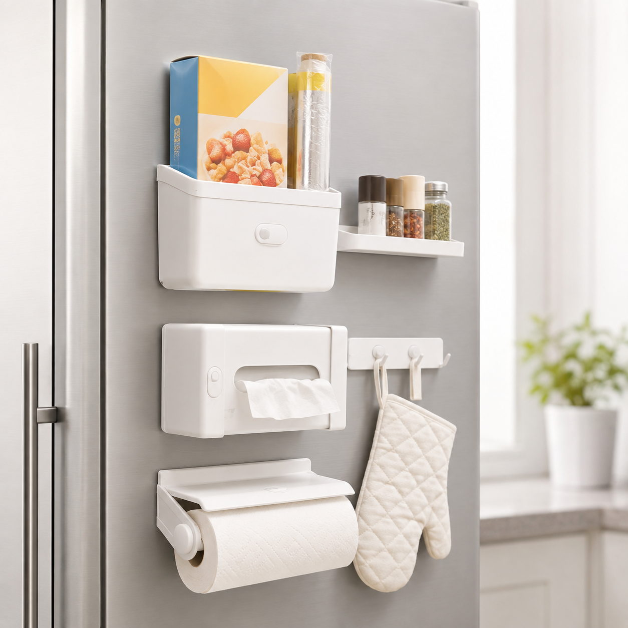 Organizador Magnético para Nevera y Cocina 🧲 Ahorra Espacio y Mantén Todo Ordenado