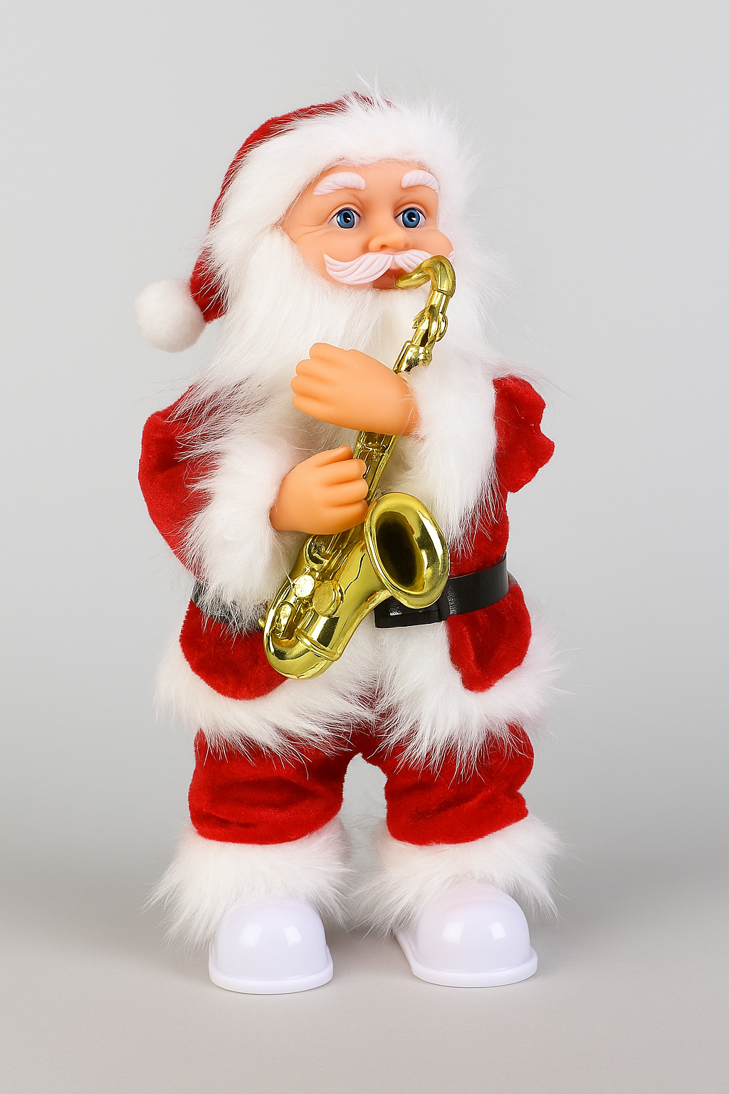 Santa Claus Musical con Saxofón 🎷 | Muñeco Navideño con Movimiento y Sonido – Funciona con Pilas