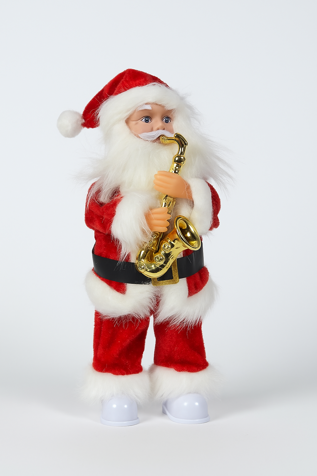 Santa Claus Musical con Saxofón 🎷 | Muñeco Navideño con Movimiento y Sonido – Funciona con Pilas