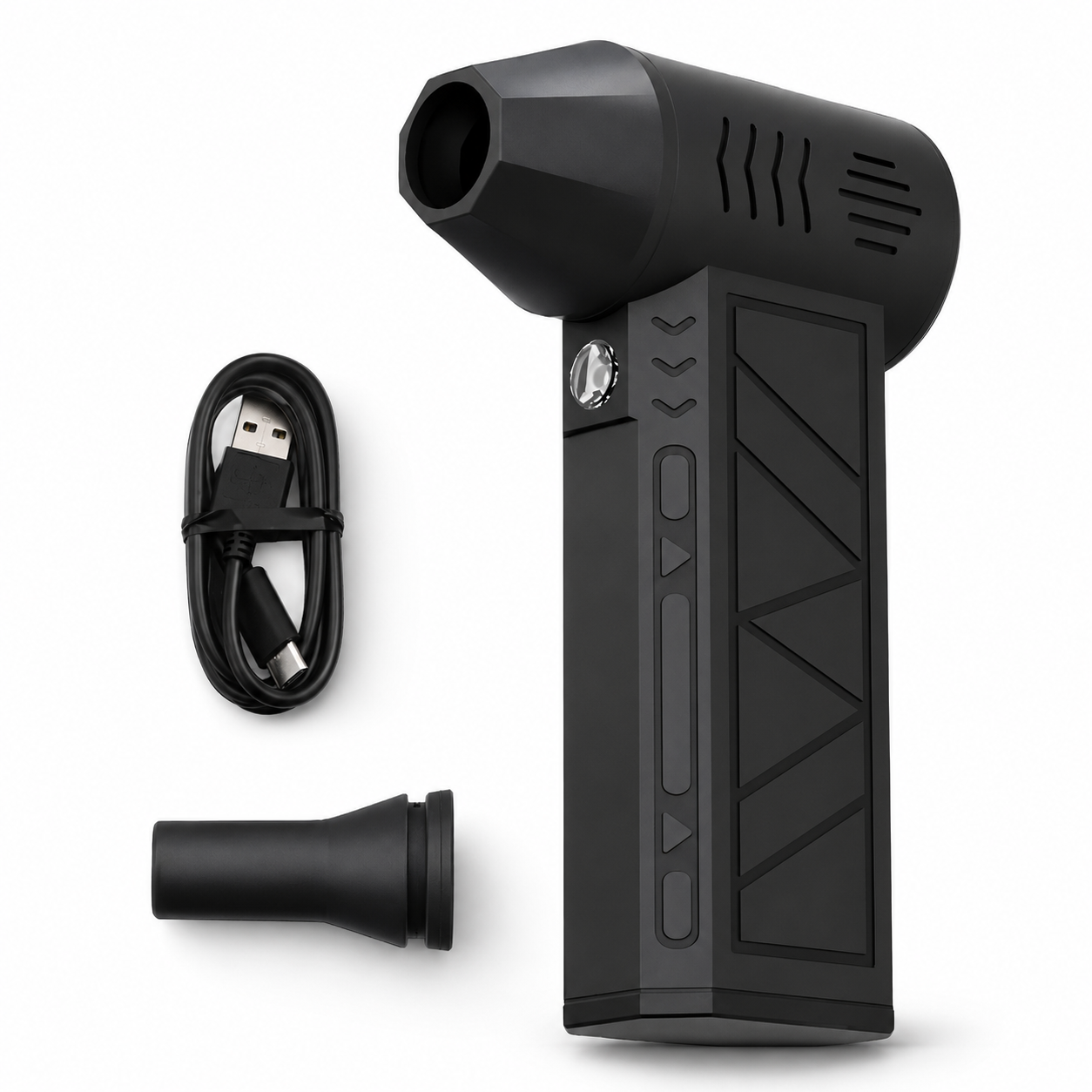Soplador Aire Portátil Mini Jet Turbo Con Luz LED Recargable Negro