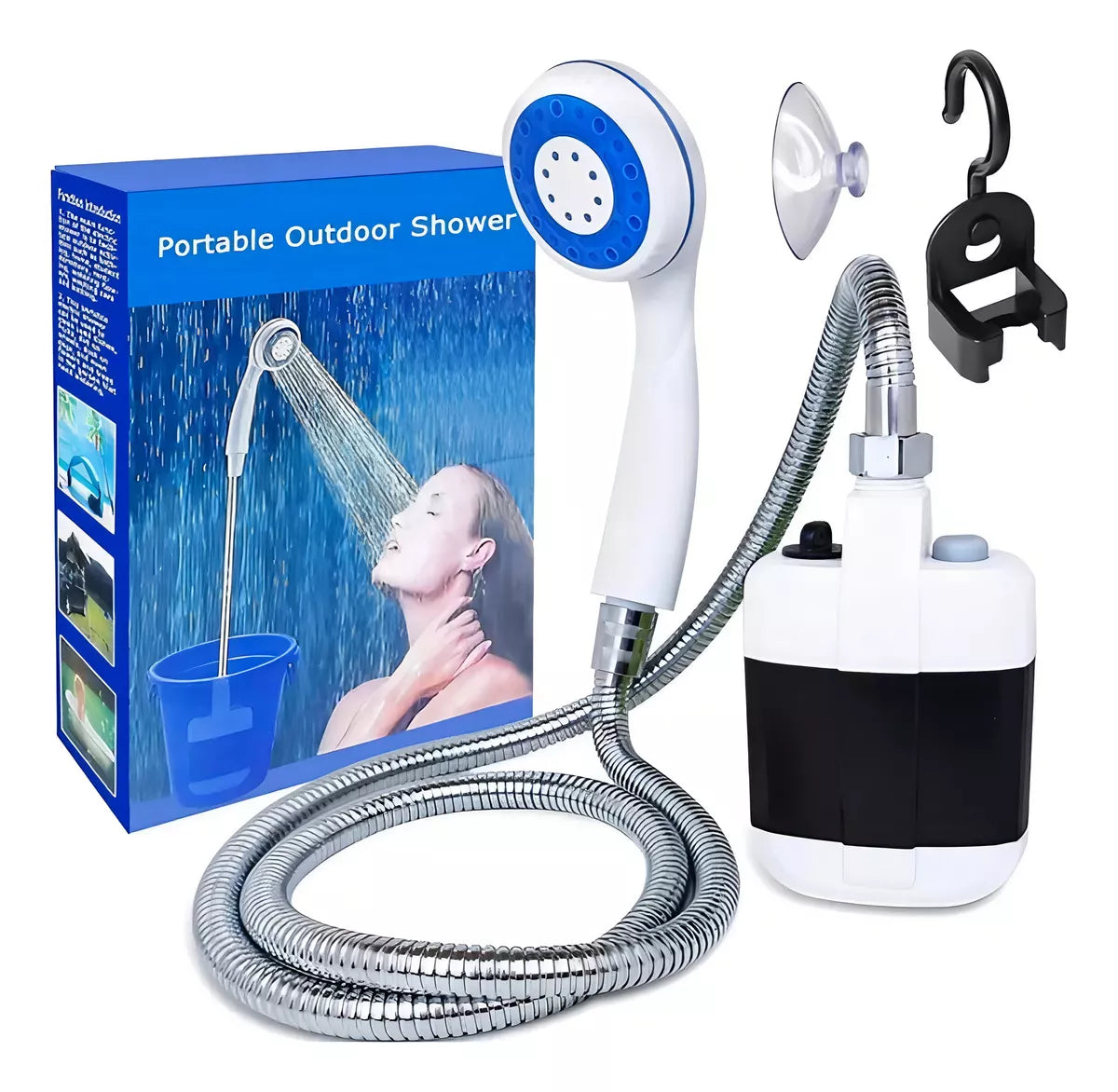 Ducha Portátil Recargable 🚿 Ideal para Camping y Emergencias