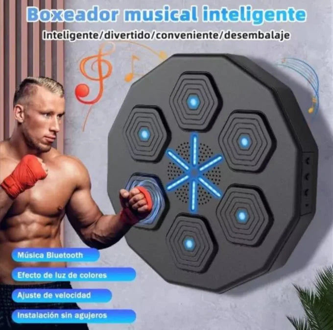 Máquina de Boxeo Musical Bluetooth 🥊🎶 con Guantes y Luces LED