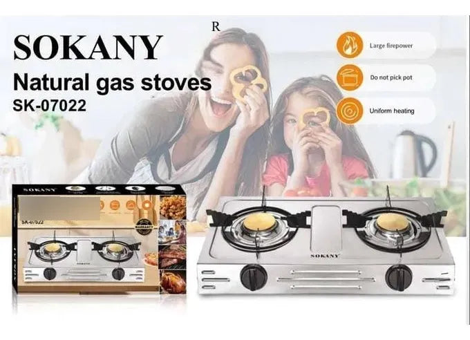 Estufa a Gas Portátil 2 Puestos 🔥 Doble Quemador Potente para Hogar o Camping