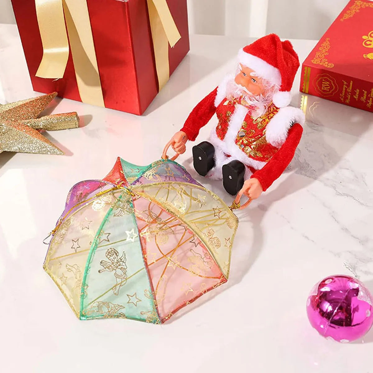 🎅 Papá Noel Giratorio 360° – ¡La decoración que cobra vida esta Navidad! 🎄