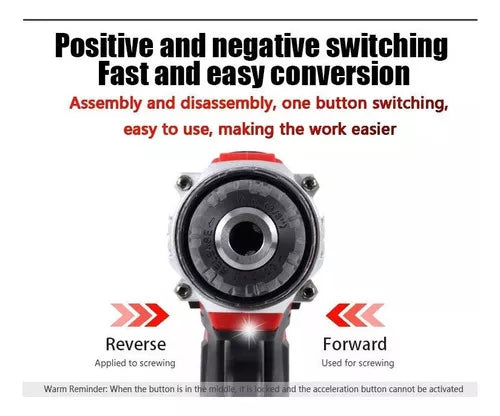 Taladro De Impacto Taladro Eléctrico Portátil 48v 2baterías