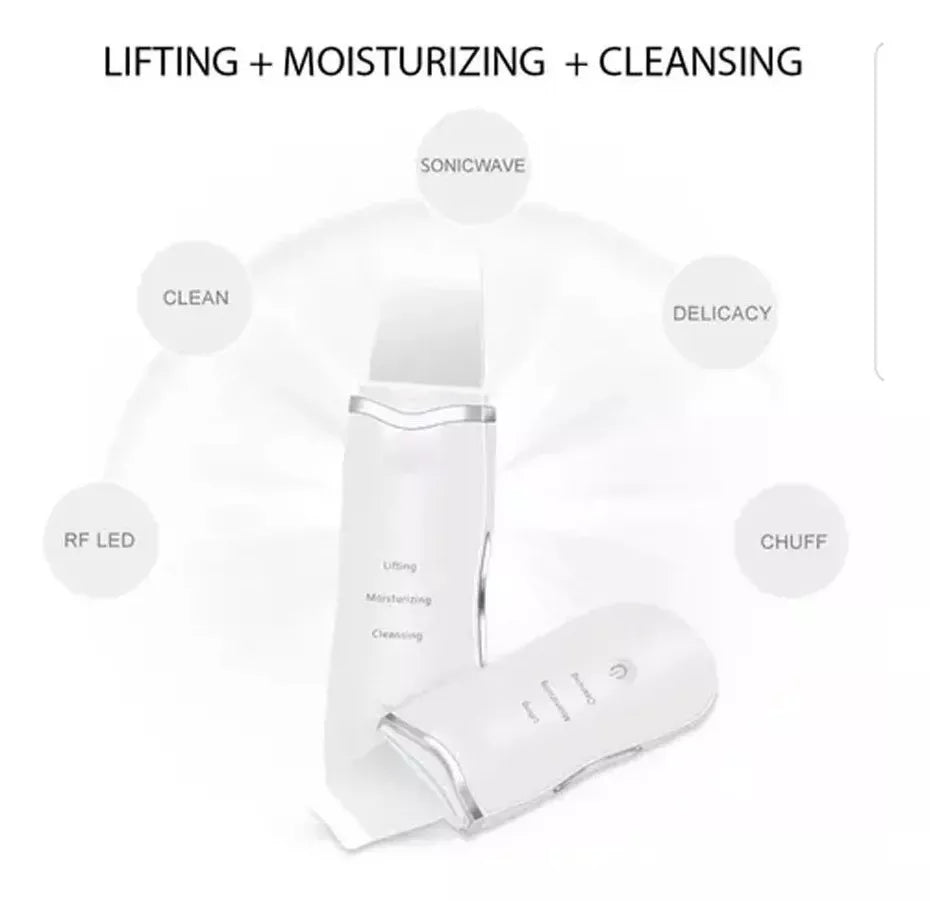 Espátula Facial Ultrasónica ✨ Limpiador Profundo de Piel