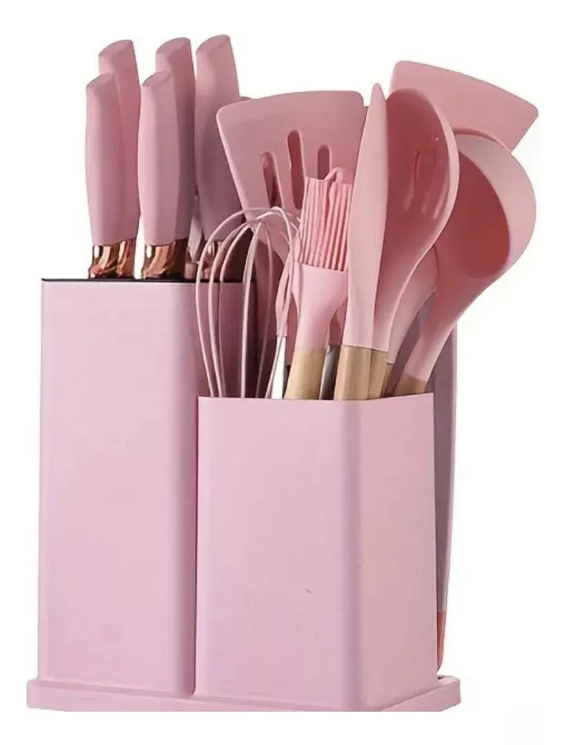 Set de Utensilios de Cocina 19 Piezas 🍳 Completo y Resistente