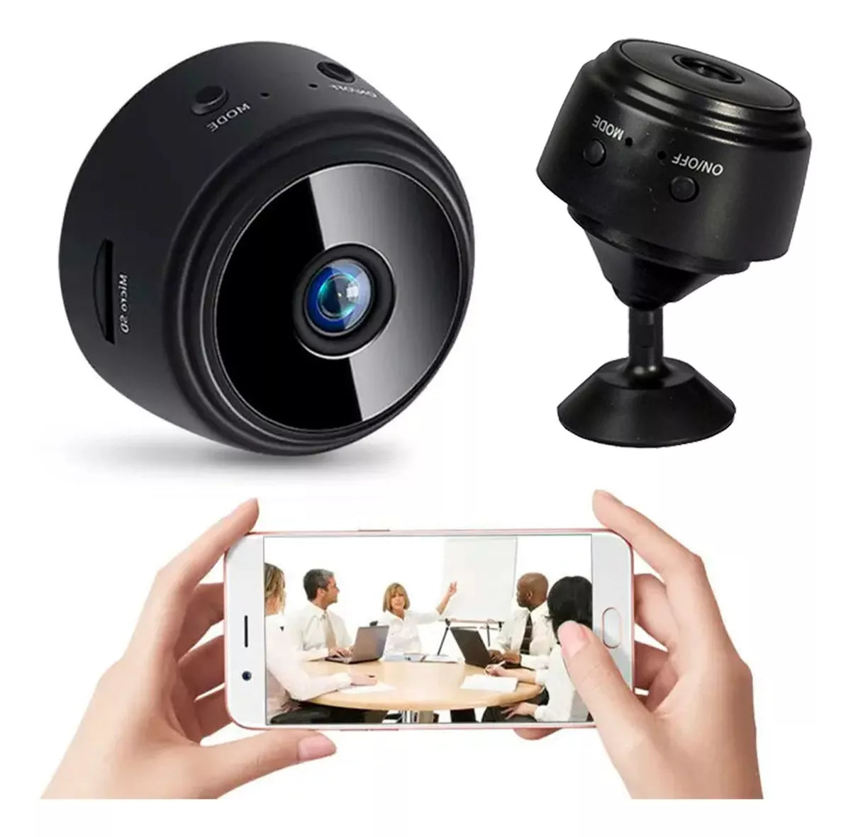 Mini Cámara De Seguridad Espía A9 Inalámbrica Hd 1080p Wifi Color Negro