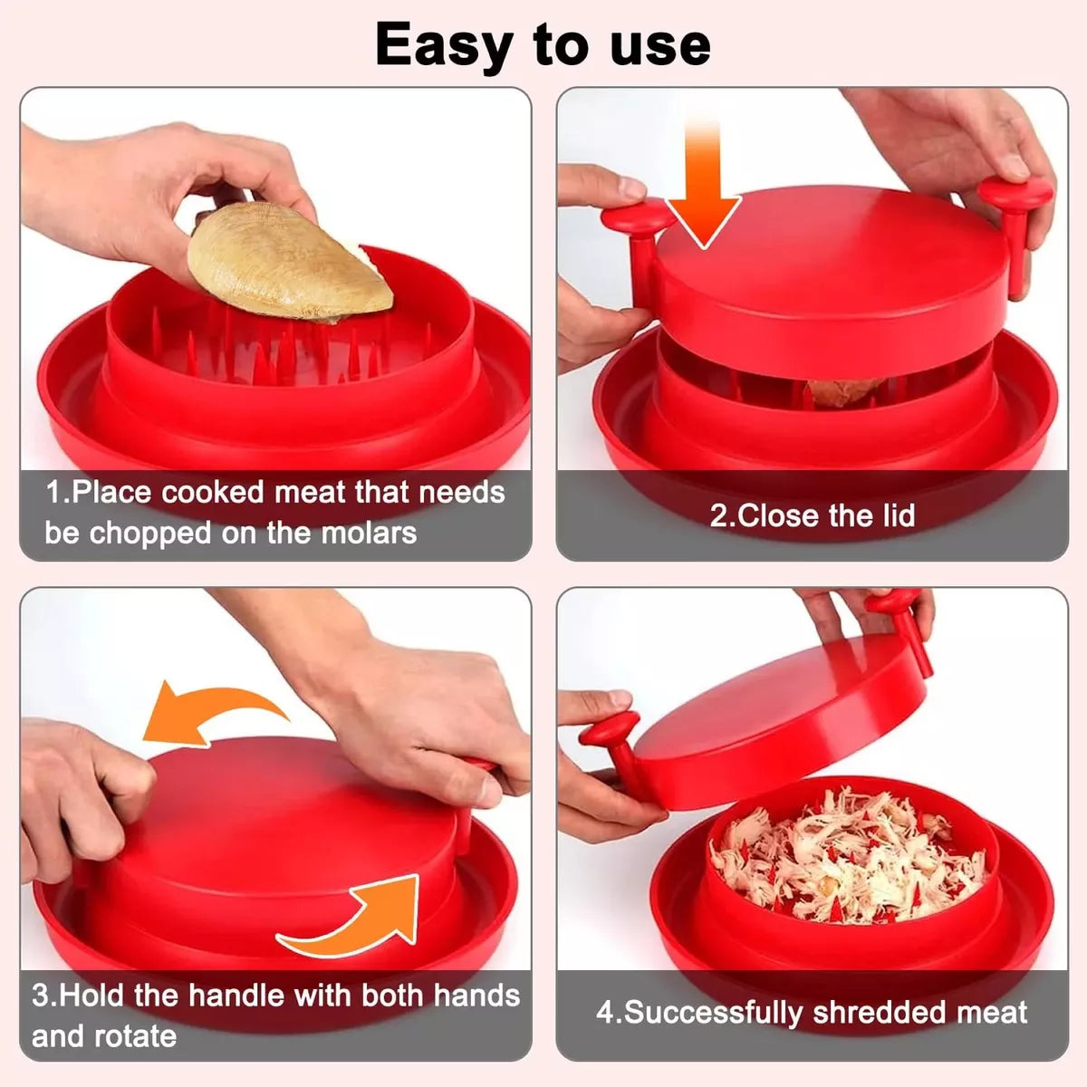 Desmenuzador de Carne y Pollo 🍗 Triturador Manual Rápido para Cocina