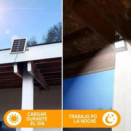 Reflector Solar Jortan 100W LED Exterior – Iluminación Potente sin Consumo ☀️