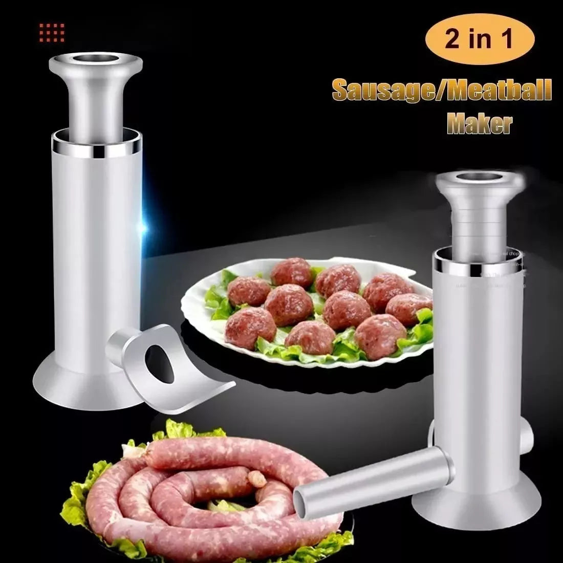 Maquina Embutidor Carne Salchichas Embutidos Manual 2 En 1