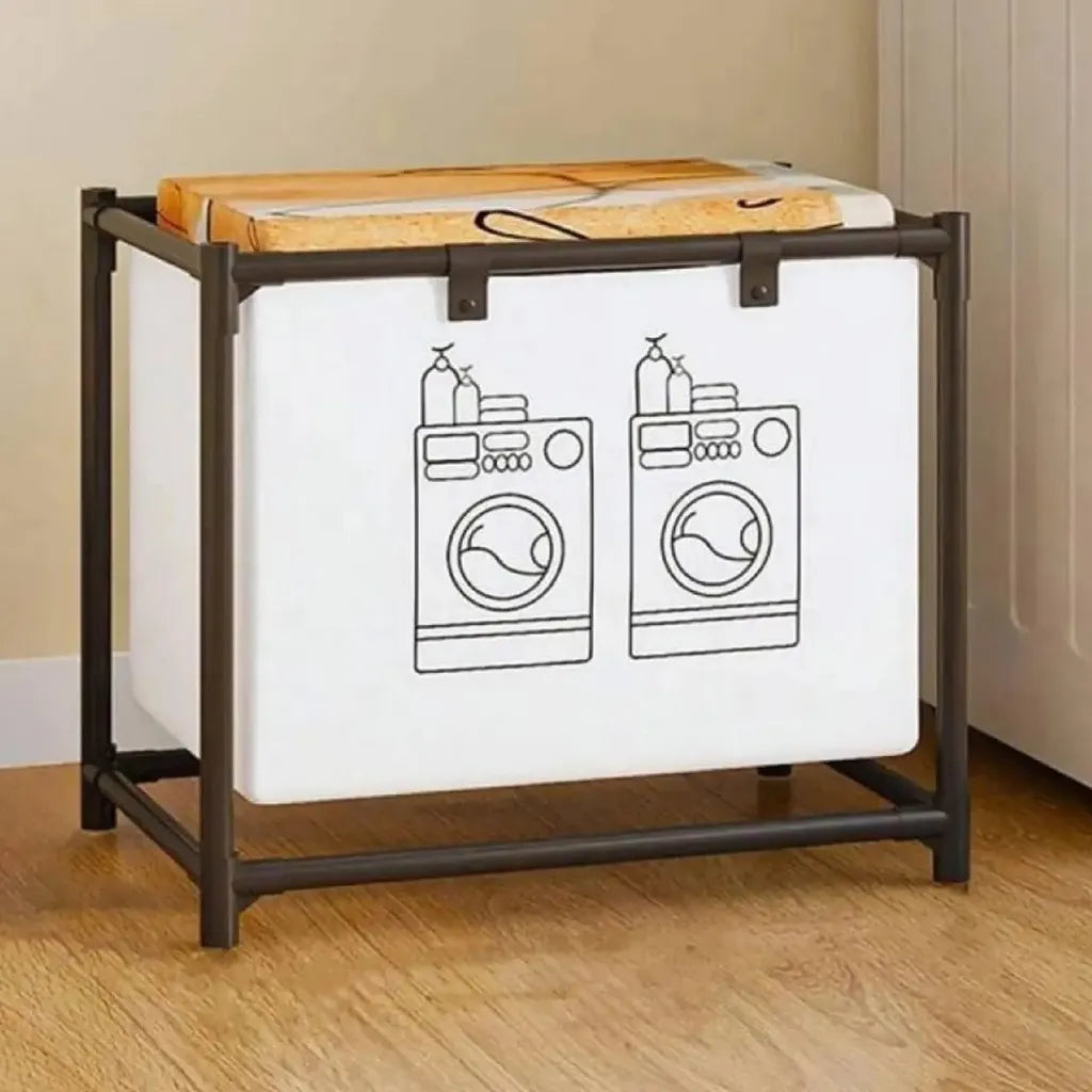 Canasto Organizador de Ropa con Ruedas 🧺 Ideal para Lavandería y Ahorro de Espacio