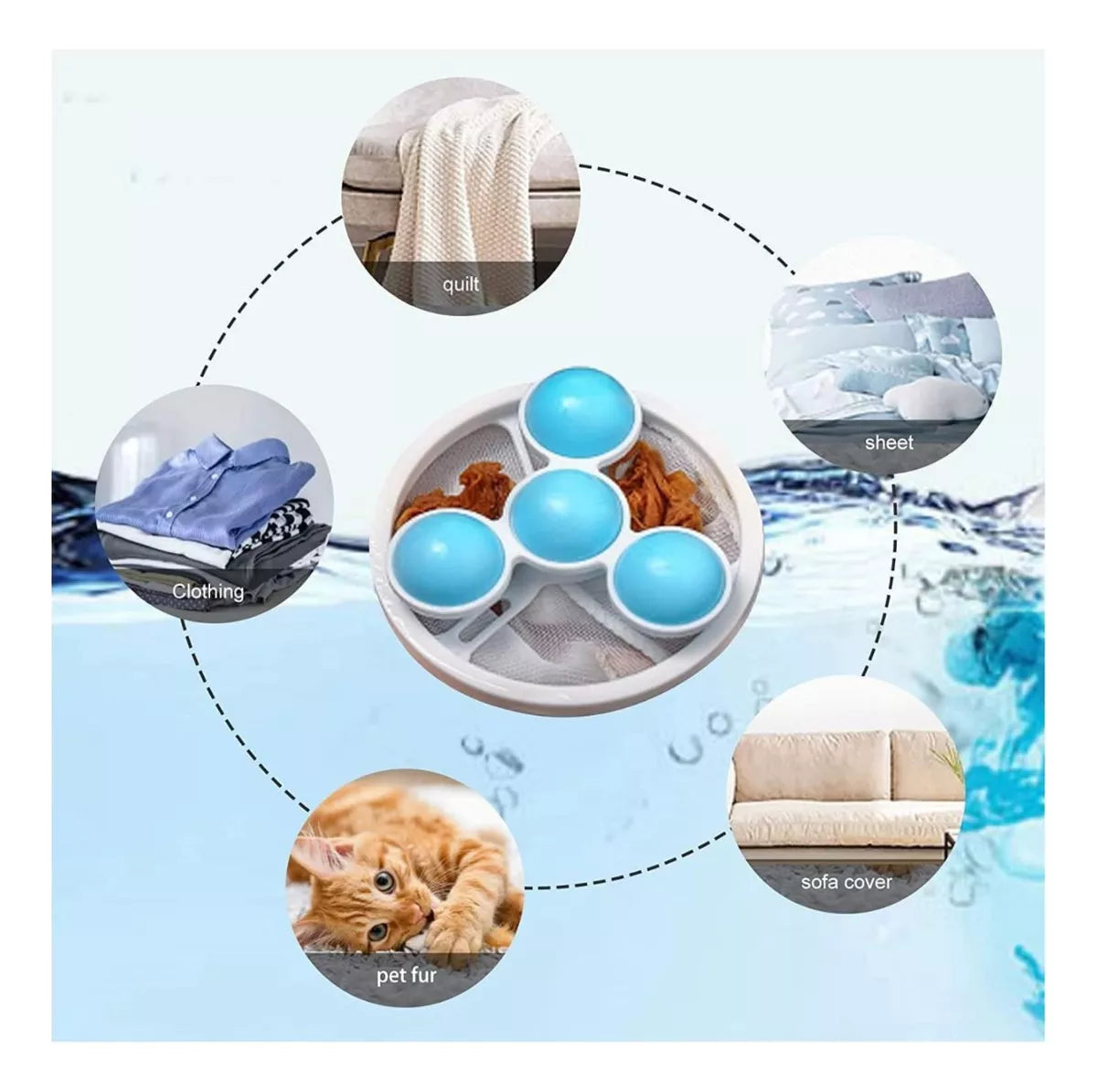 Filtro Atrapa Pelusas para Lavadora 🧺 Recoge Motas, Pelos y Residuos Fácilmente