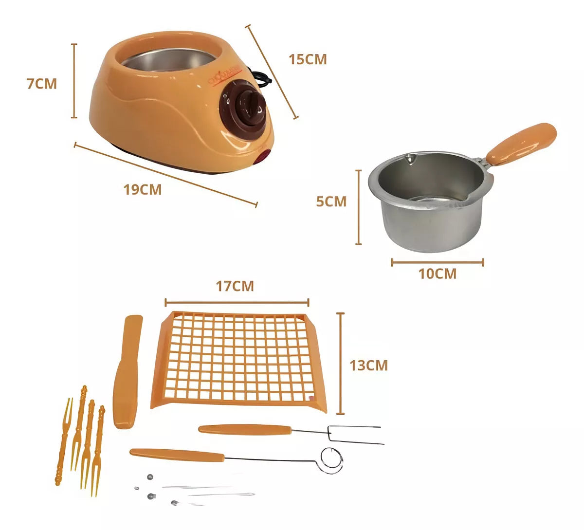 Fondue de Chocolate Eléctrico 🍓 Máquina para Derretir Chocolate Fácil y Rápido