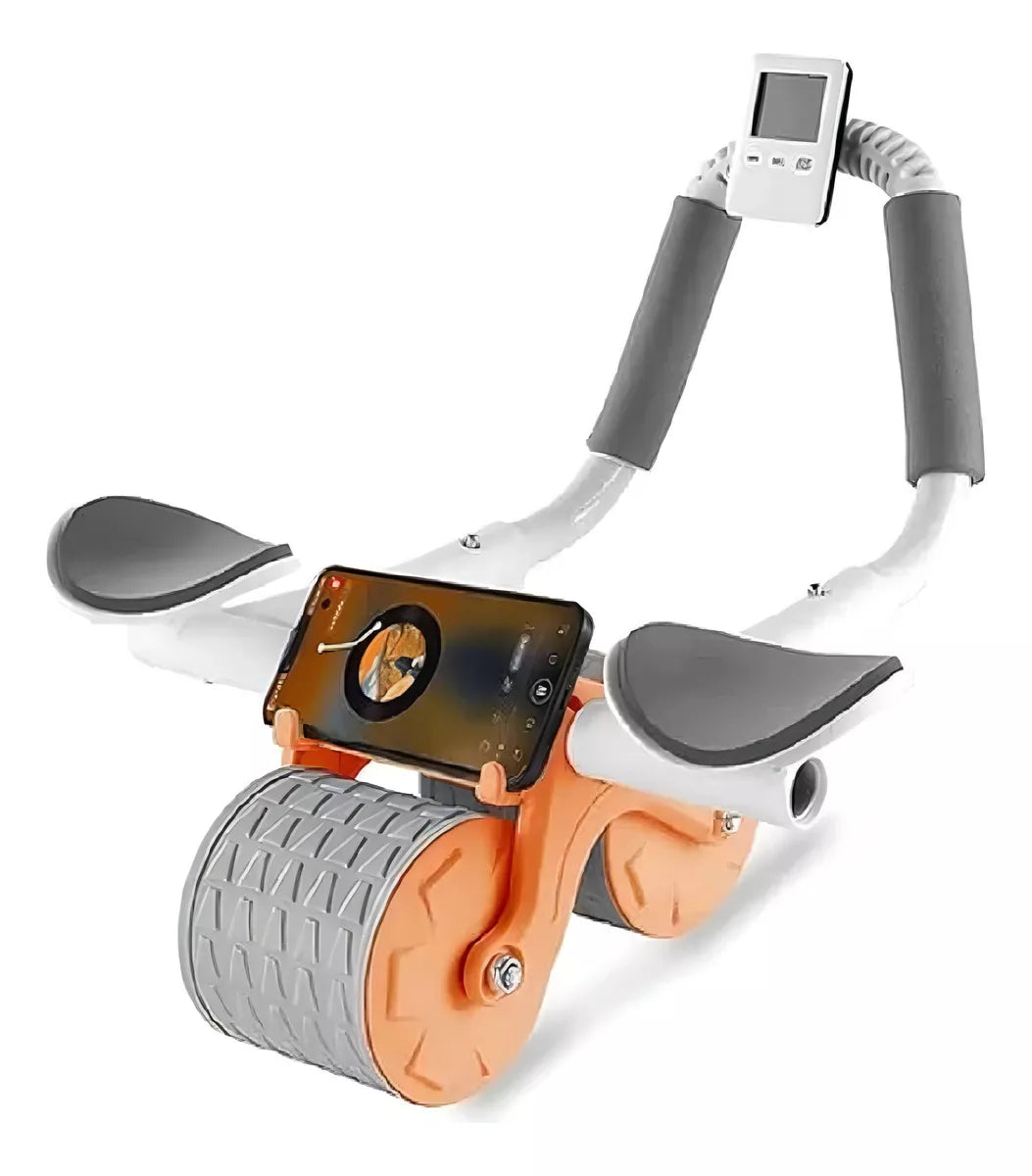 Rueda Abdominal Rebote Automático Con Temporizador Color Gris-naranja