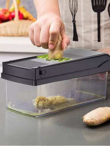 Rallador y Picador Manual 3 en 1 🥕 Corta Verduras, Frutas y Quesos Fácil