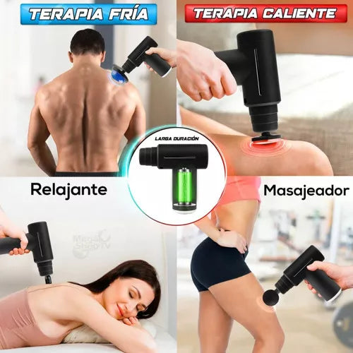 💆♂️🔥❄ Pistola de Masaje – Terapia Calor & Frío para Alivio Muscular
