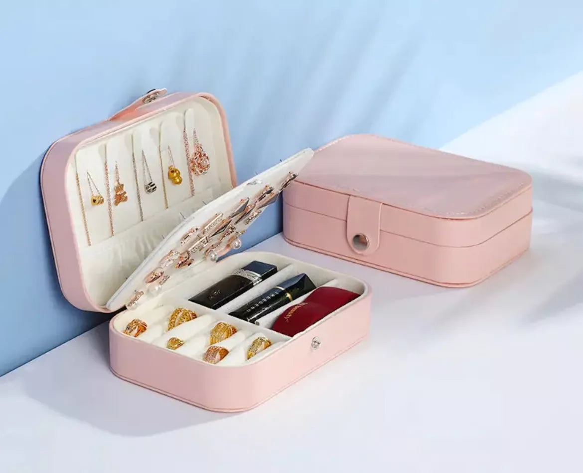 Joyero Organizador Portátil para Joyería 💍 Guarda Anillos, Collares y Aretes con Estilo