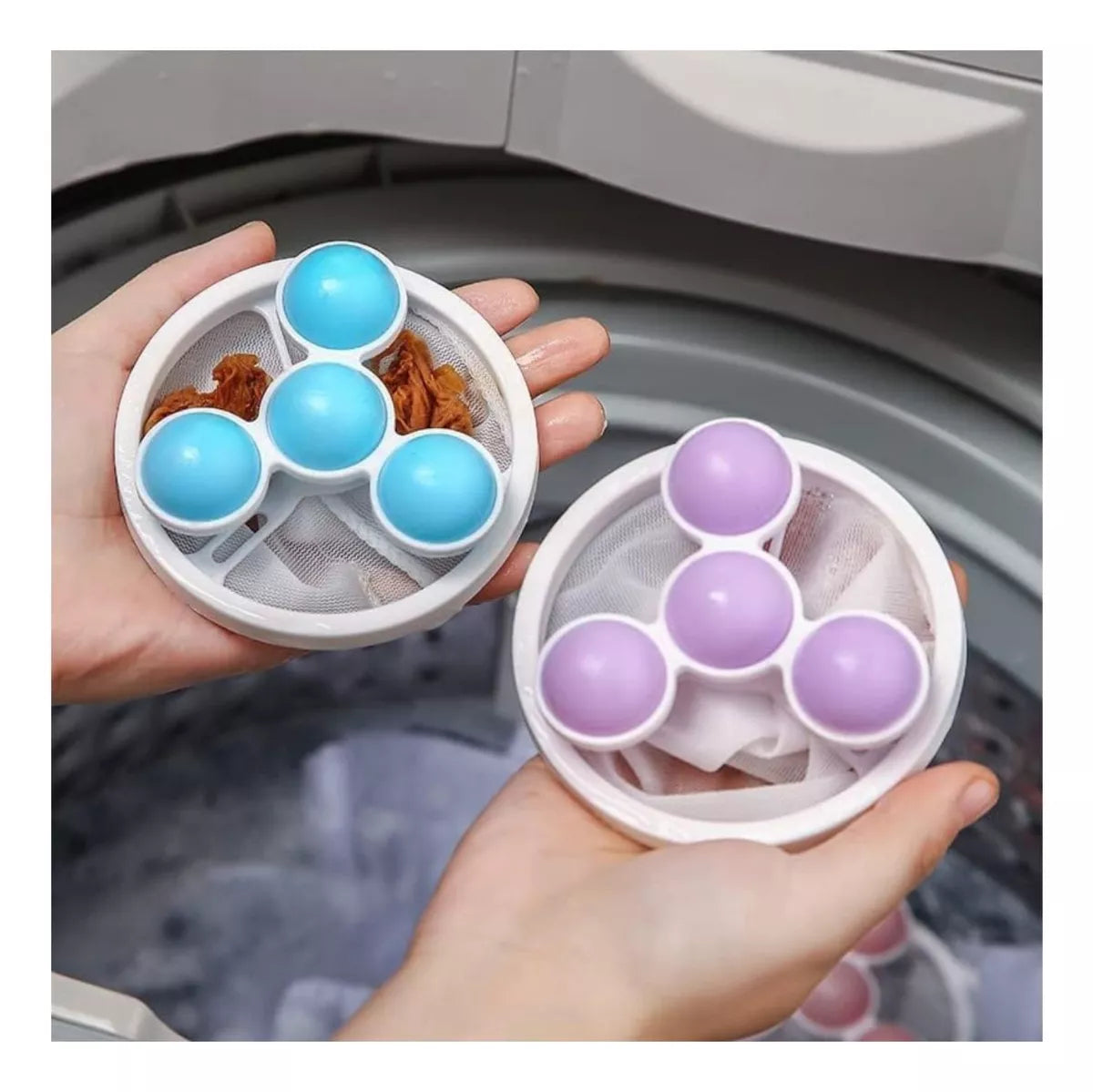 Filtro Atrapa Pelusas para Lavadora 🧺 Recoge Motas, Pelos y Residuos Fácilmente