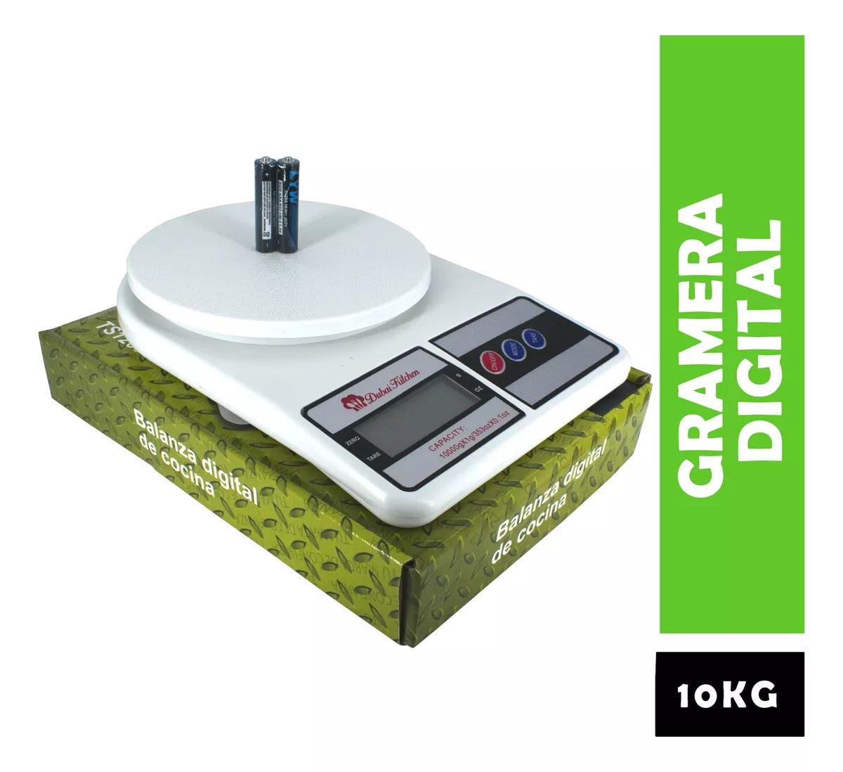Balanza Digital de Precisión 10kg ⚖️ Función Tara + Pilas