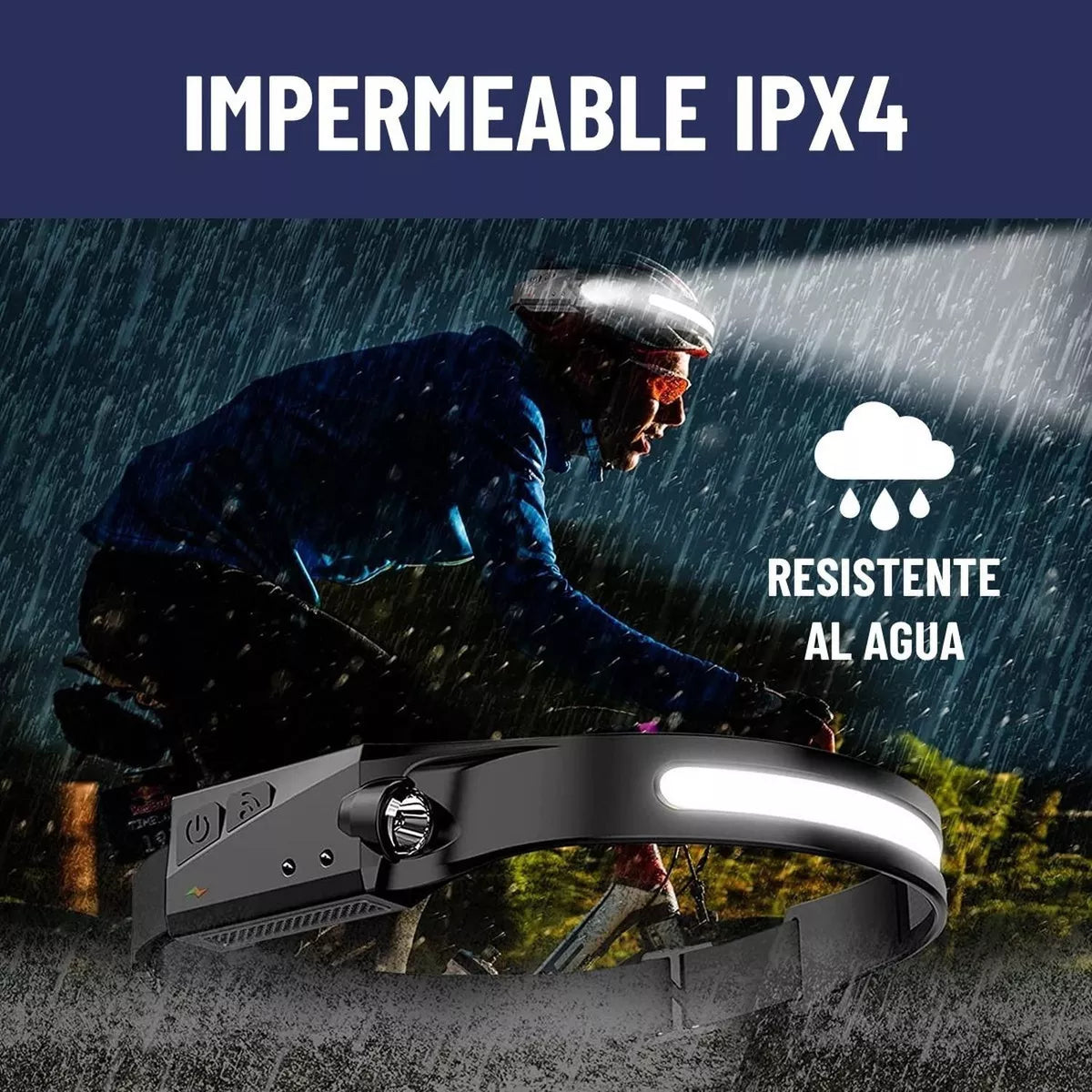 Linterna Frontal LED 🔦 Manos Libres para Camping y Trabajo