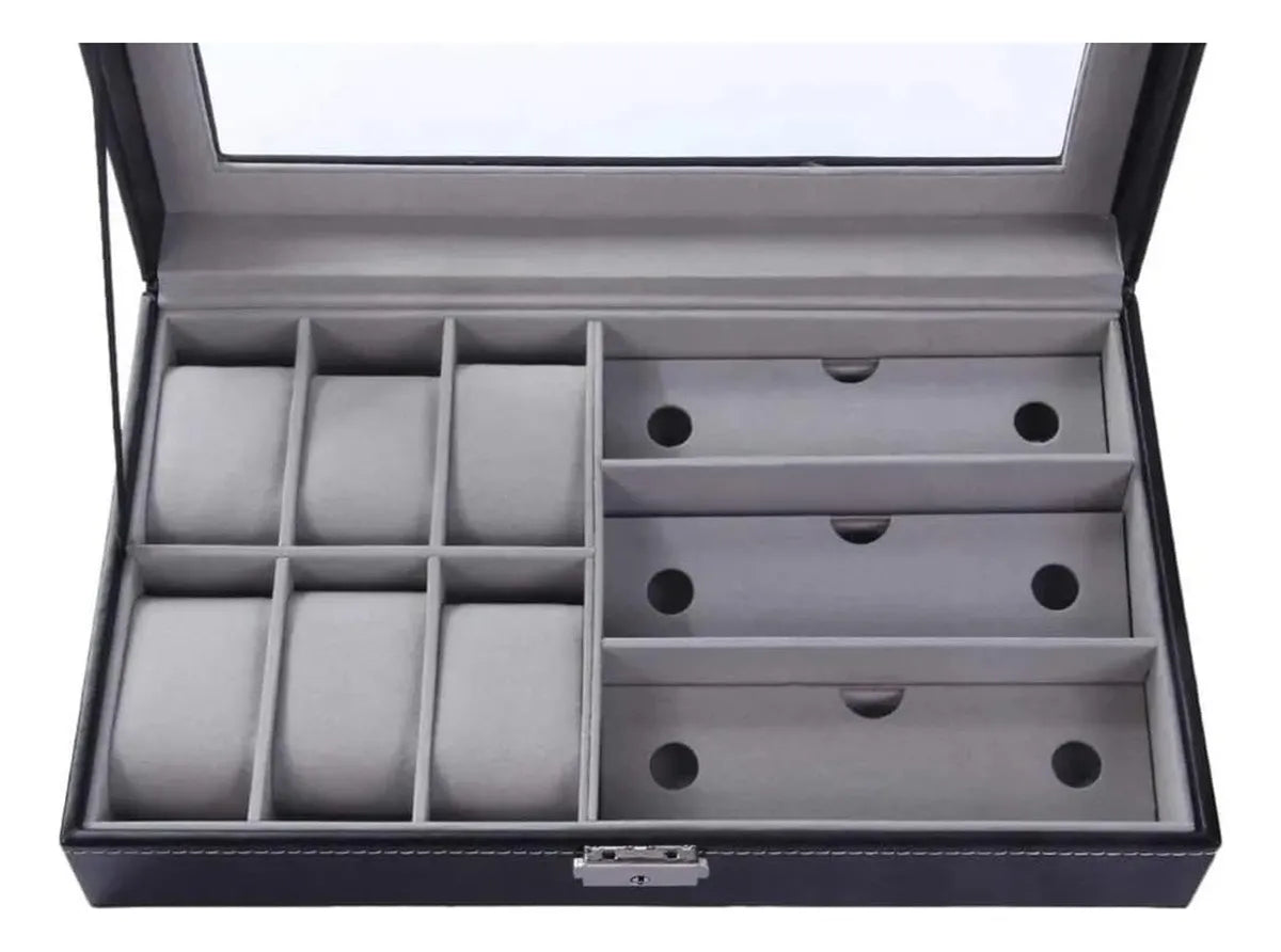 Estuche Organizador de Relojes y Gafas – Exhibición Elegante y Segura ⌚