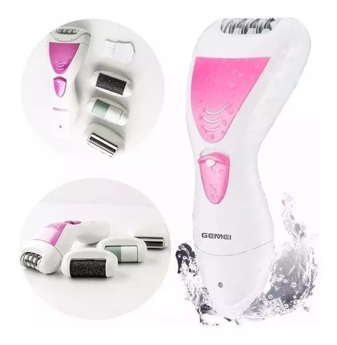Depiladora Profesional Femenina 4 en 1 Geemy – Uso Seco y Húmedo ✨
