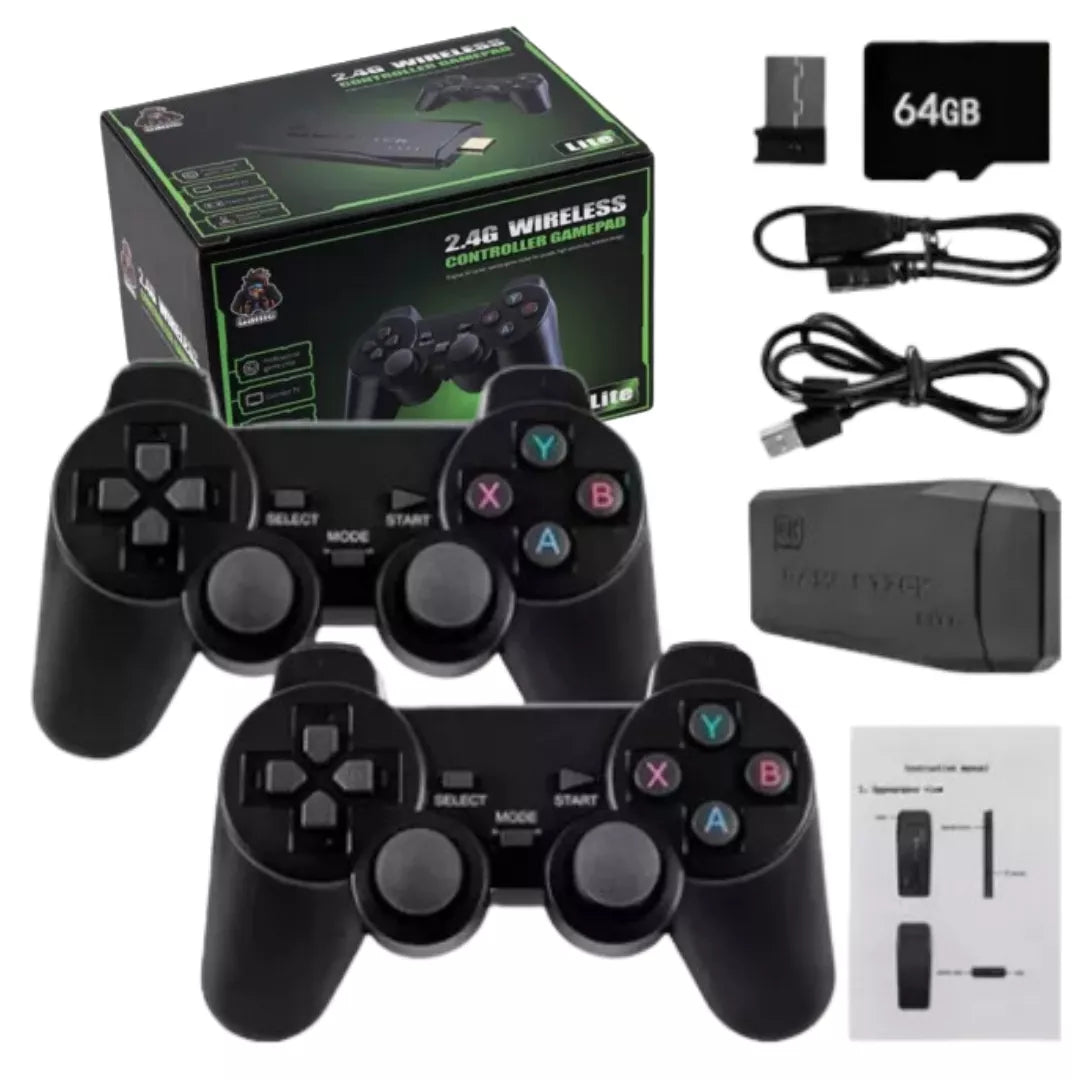 Videojuego Gamer Stick 4k para televisión con 02 controles