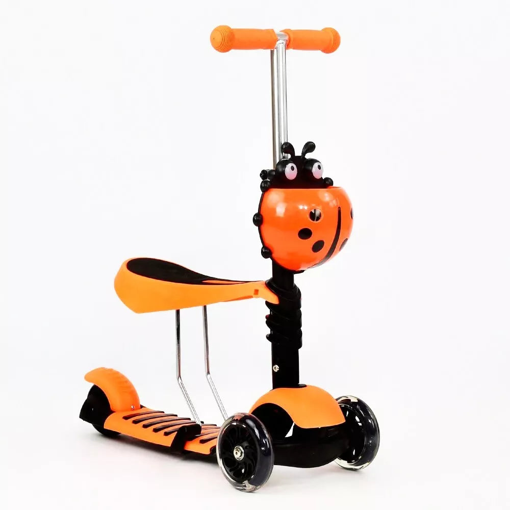 Scooter Infantil 3 en 1 con Silla 🛴 Patineta Ajustable para Niños