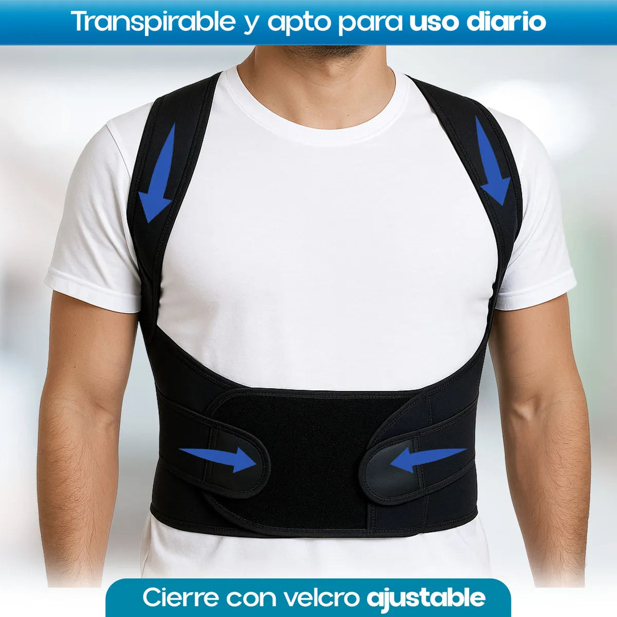 Corrector de Postura Ortopédico Ajustable Unisex 🦴 Alivia Dolor de Espalda