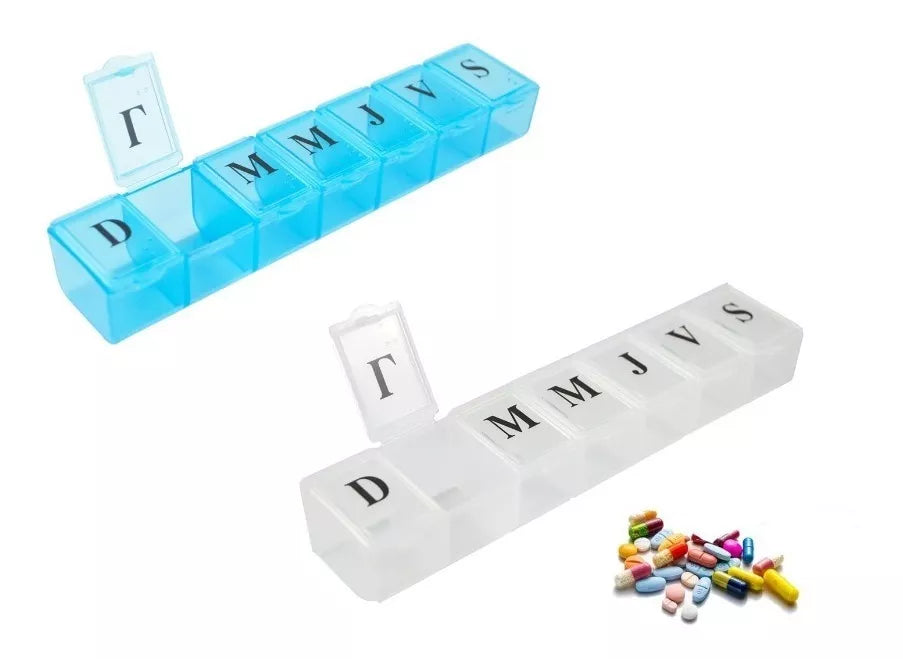 X2 Pastilleros Semanal Organizador Pastillas Diarias 7 Dias