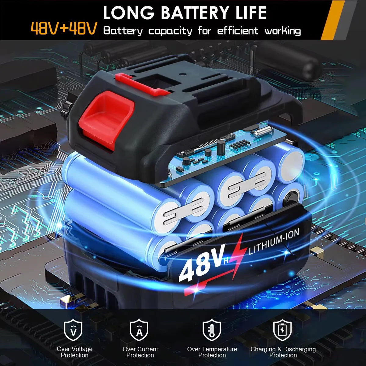 Soplador Inalámbrico 48V + Doble Batería | Potente y Portátil 🔥